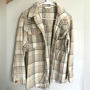 Plaid Beige Women's Jacket